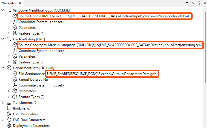Setting all paths using the FME Server parameter